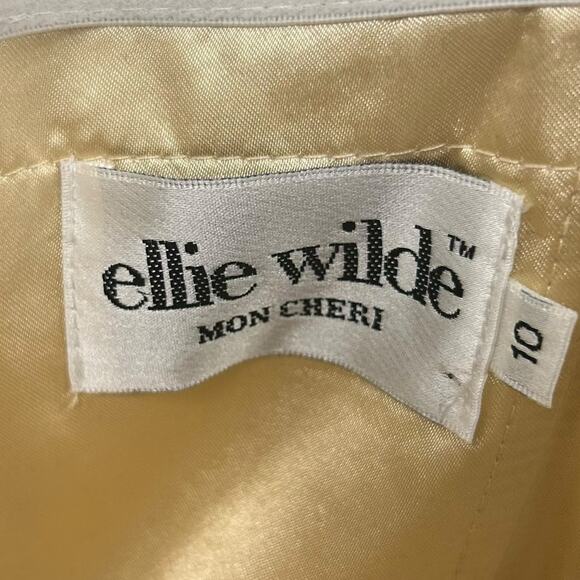 Ellie Wilde Mon Cheri Ruched Bodice Strapless Tulle A Line Dress Womens 10 - Picture 4 of 7